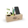Organisateur de bureau goodies personnalisable à offrir comme cadeau d'entreprise pour ranger téléphone et crayons et fourni avec sachet de graines
