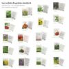 Différentes variétés de sachets de graines aromatiques, fleurs, légumes et arbres