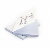 Bloc-note papier graines personnalisable, goodie made in France avec couverture de fleurs ensemencée, format compact pour communication éco-responsable.
