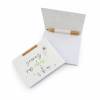 Bloc-note papier graines personnalisable pour cadeaux d'affaires, avec mini crayon, fabriqué en France pour eco branding.