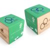 Cube bois graines, cadeau d'entreprise écologique personnalisable