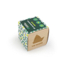 Cube bois graines, cadeau d'entreprise écologique personnalisable