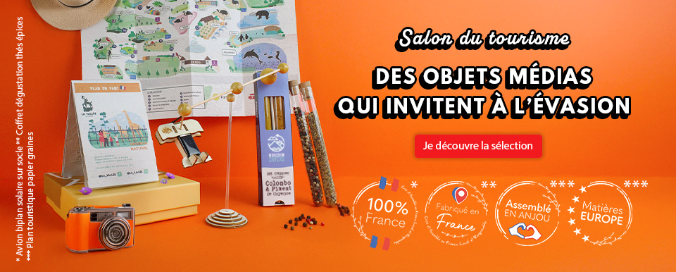 Salon du tourisme 2025 cadeau publicitaire de communication personnalisable
